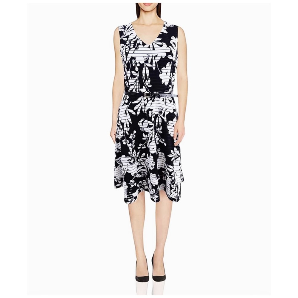 tommy hilfiger : size : 6 : sleeveless sheet striped floral summer spring dress